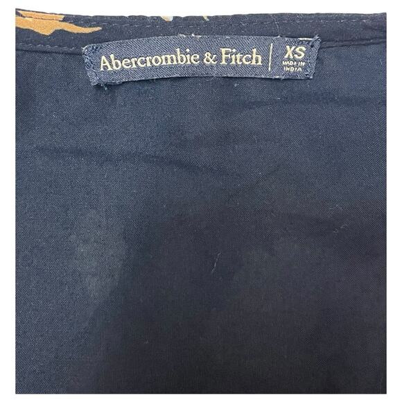 Abercrombie Fitch Wrap Dress Womens Extra Small Blue Floral V Neck Short Sleeve - Picture 4 of 13